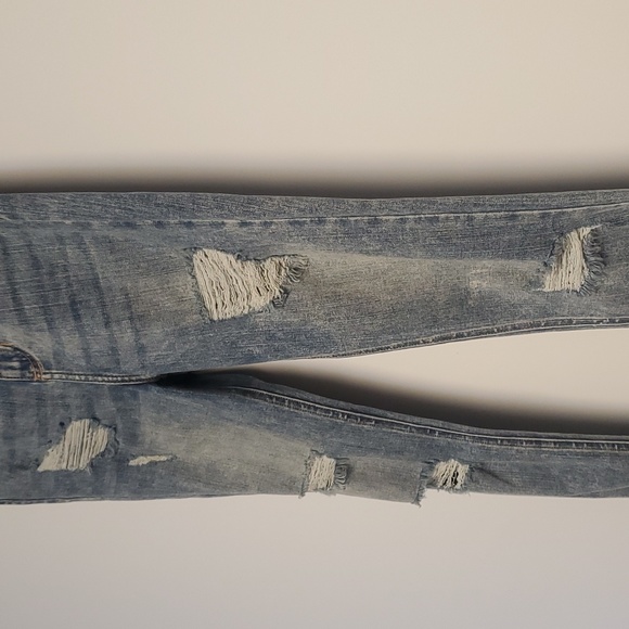 Cello High Waist Distressed Frayed Hem Skinny Denim Jeans Size 7 - Picture 4 of 9
